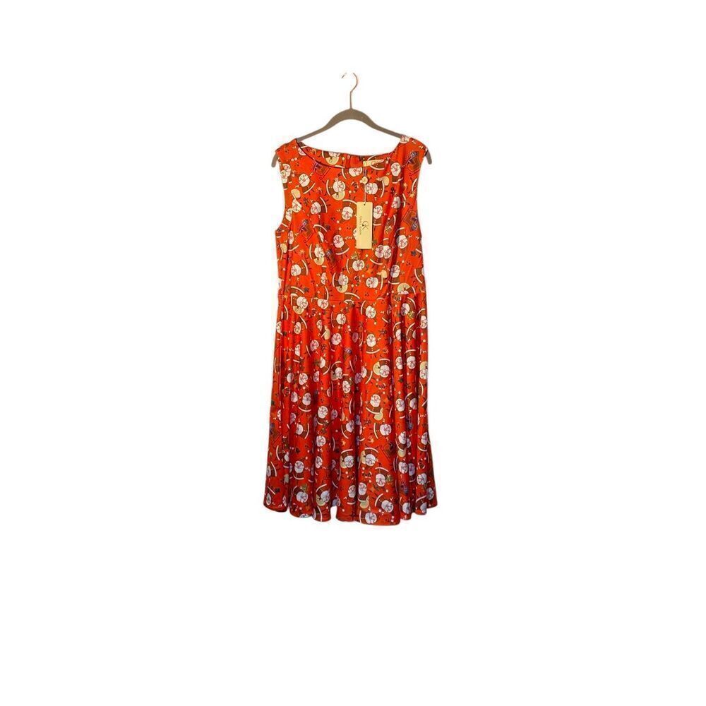 NWT Grace Karin women’s Christmas holiday Santa print dress size XL